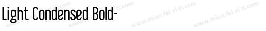 Light Condensed Bold字体转换